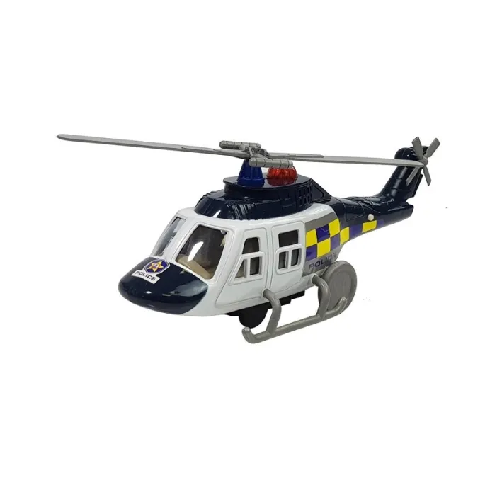 Policyjny helikopter z sygnałami świetlnymi i dźwiękowymi do zabawy