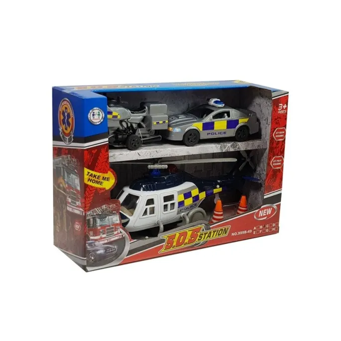 Kompletny zestaw policyjny dla dzieci od 3 lat z certyfikatem CE