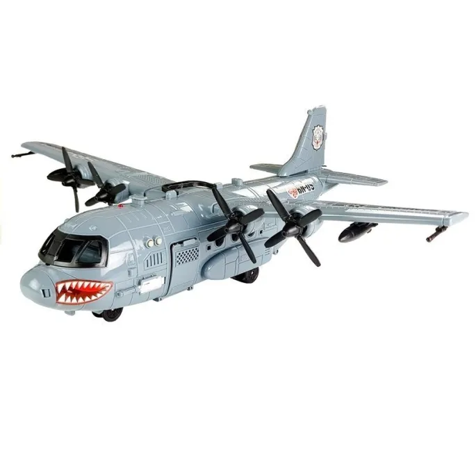 Duża zabawka samolot wojskowy z ruchomymi elementami