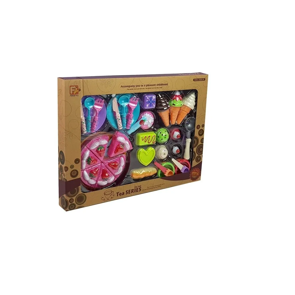 Kolorowe opakowanie Zestawu Słodyczy Desery Lody Ciasteczka Akcesoria