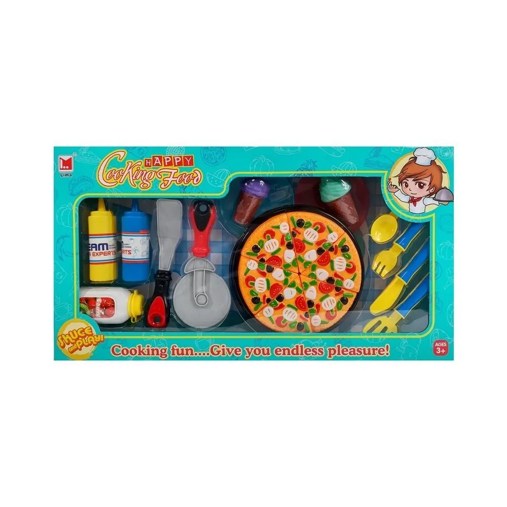 Kolorowy zestaw fast food do zabawy dla chłopca i dziewczynki