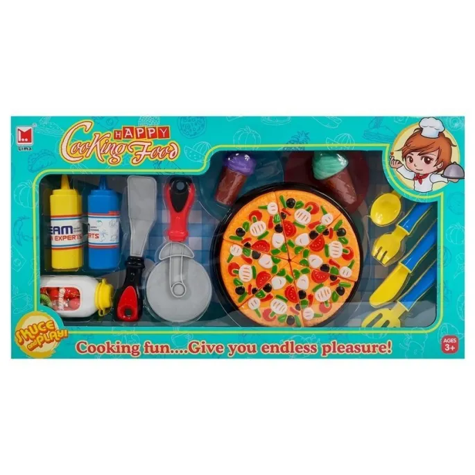 Kolorowy zestaw fast food do zabawy dla chłopca i dziewczynki