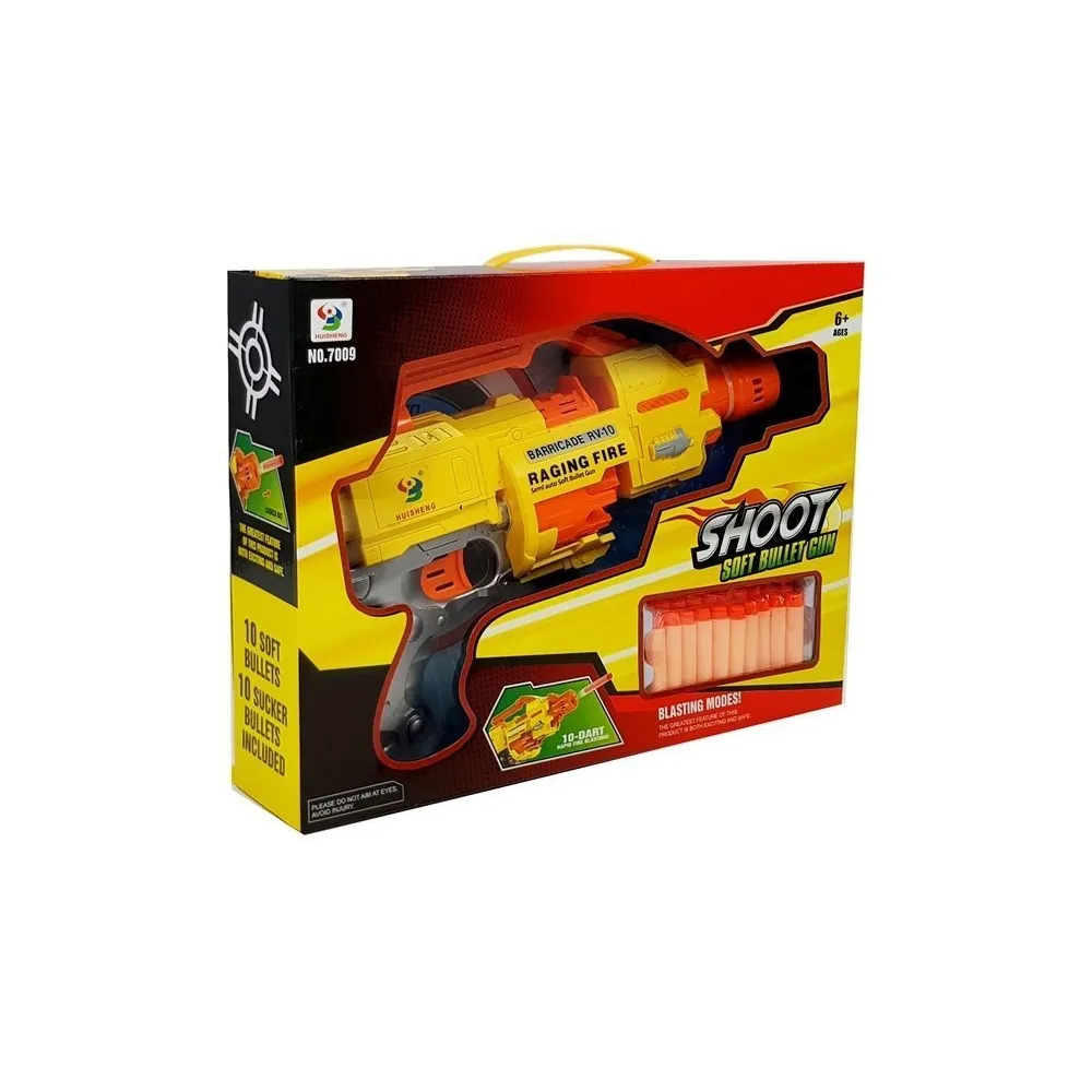 Zestaw do strzelania z karabinem, tarczą i 20 piankowymi nabojami dla dzieci