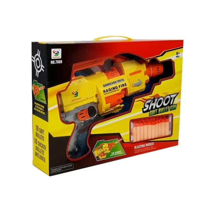Zestaw do strzelania z karabinem, tarczą i 20 piankowymi nabojami dla dzieci