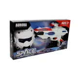 Zabawka pistolet laserowy z maską dla dzieci, nowoczesny design i efekty dźwiękowe