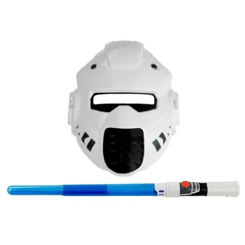 Pistolet laserowy z efektami świetlnymi i maska dla małego bohatera