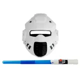 Pistolet laserowy z efektami świetlnymi i maska dla małego bohatera