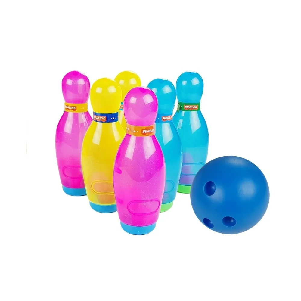 Zestaw 6 kręgli i kula do gry w domu lub ogrodzie