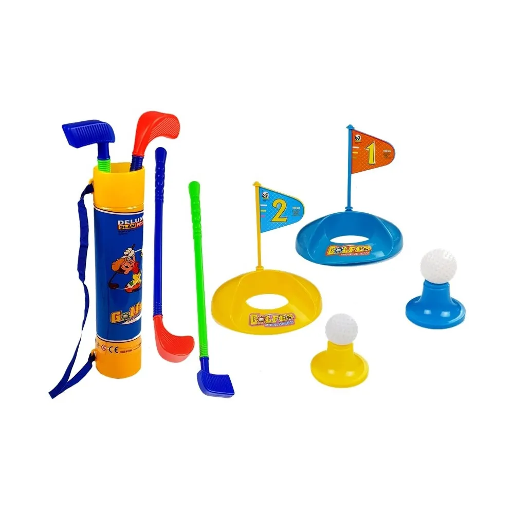 Kolorowy zestaw do gry w golfa dla dzieci z kijkami i piłeczkami