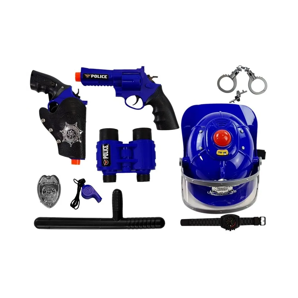 Hełm policyjny z efektami świetlnymi oraz dźwiękowymi na baterie