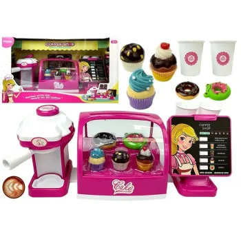Zestaw kawiarnia cukiernia z akcesoriami dla dzieci do zabawy w baristę