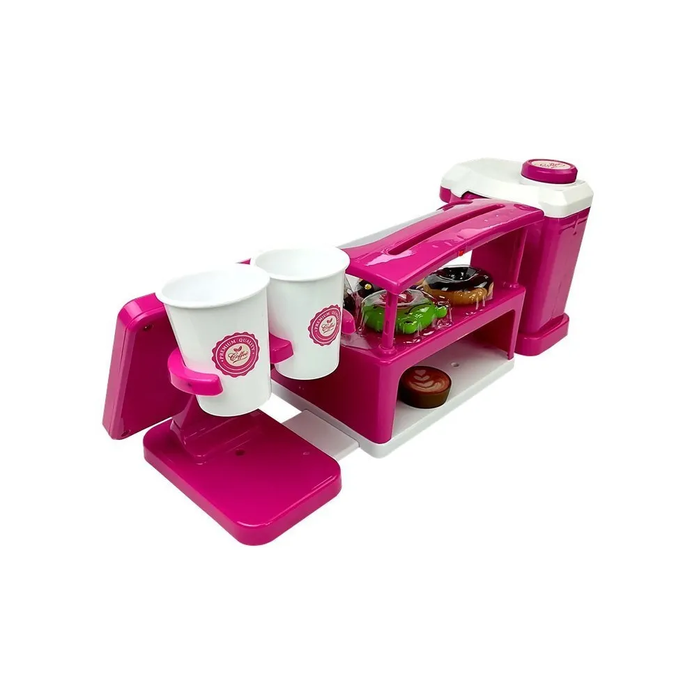 Zabawka ekspres do kawy z realistycznymi krążkami do odgrywania ról