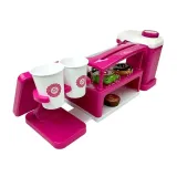 Zabawka ekspres do kawy z realistycznymi krążkami do odgrywania ról