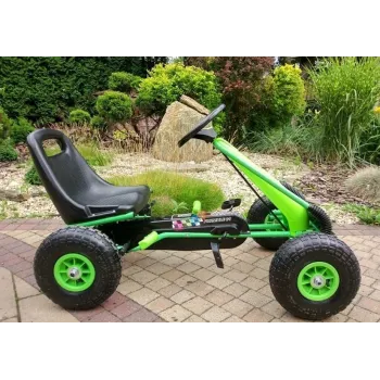 Gokart Zielony A-15 Pompowane Koła