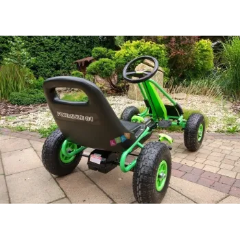 Regulowane siedzisko gokarta zielonego A-15 dla dzieci