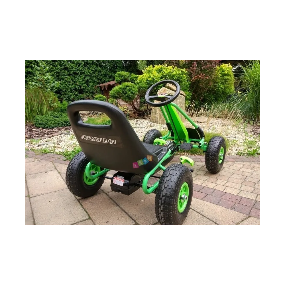 Regulowane siedzisko gokarta zielonego A-15 dla dzieci