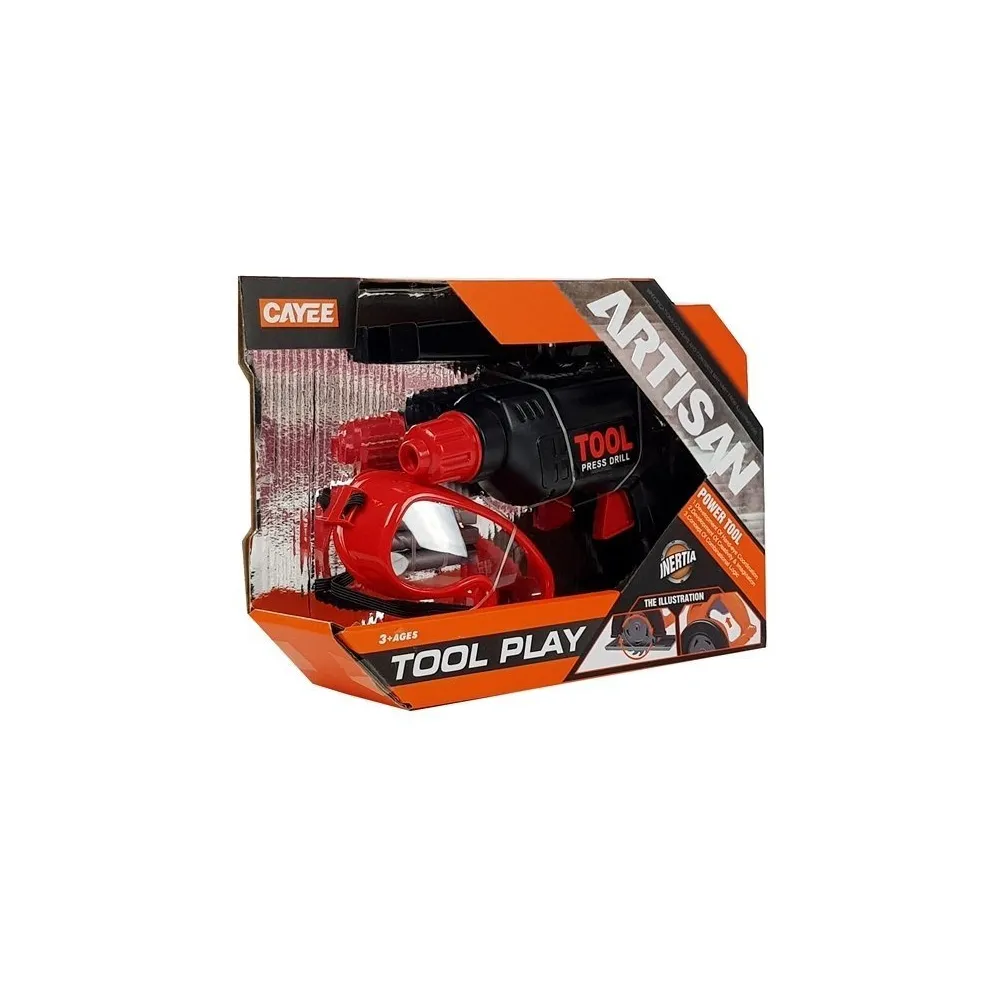 Dziecięcy zestaw narzędzi z ergonomiczną wiertarką i okularami