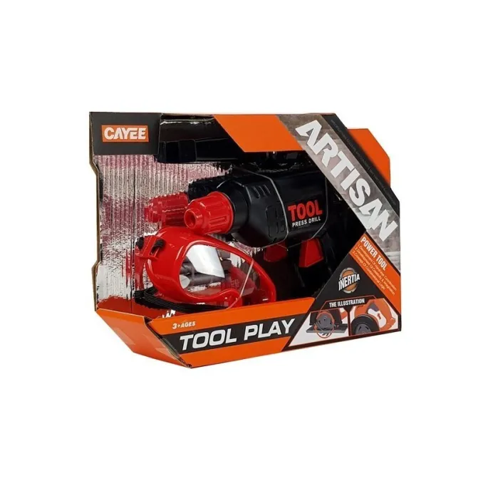 Dziecięcy zestaw narzędzi z ergonomiczną wiertarką i okularami