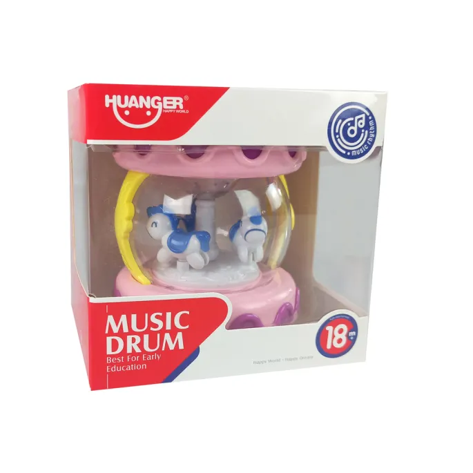 Różowa zabawka muzyczna dla najmłodszych z przyciskami dotykowymi