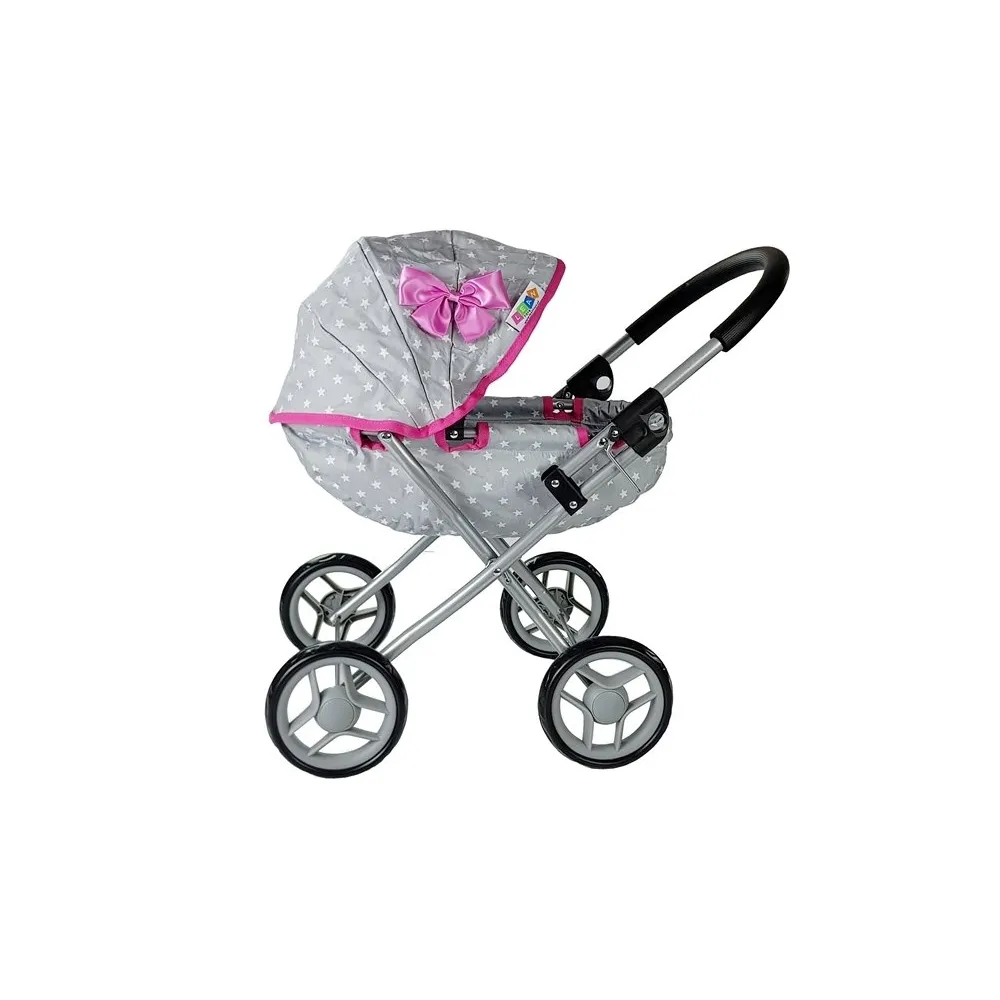 Elegancki wózek dziecięcy dla lalek do 44 cm z aluminiową ramą