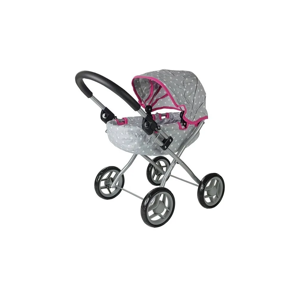 Wózek dla lalek z wygodną gondolą i czterema kołami