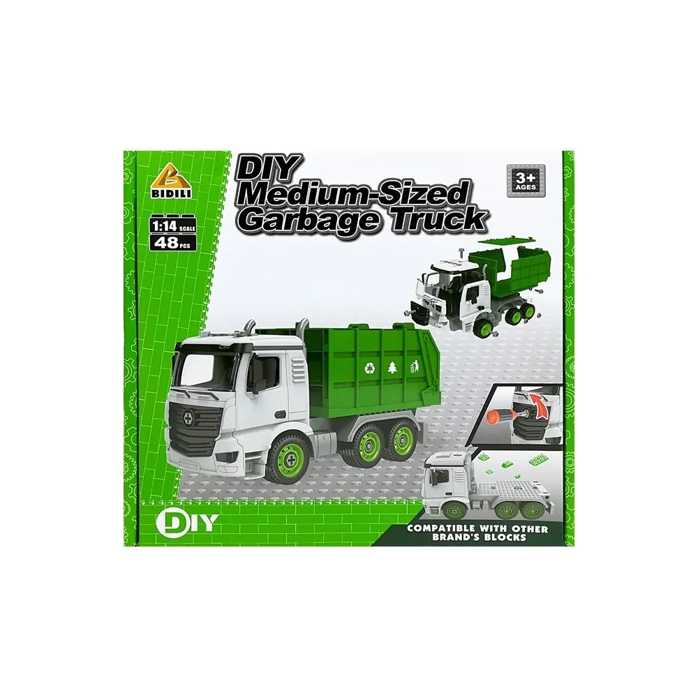 Gotowy model śmieciarki z klocków na prezent dla dziecka