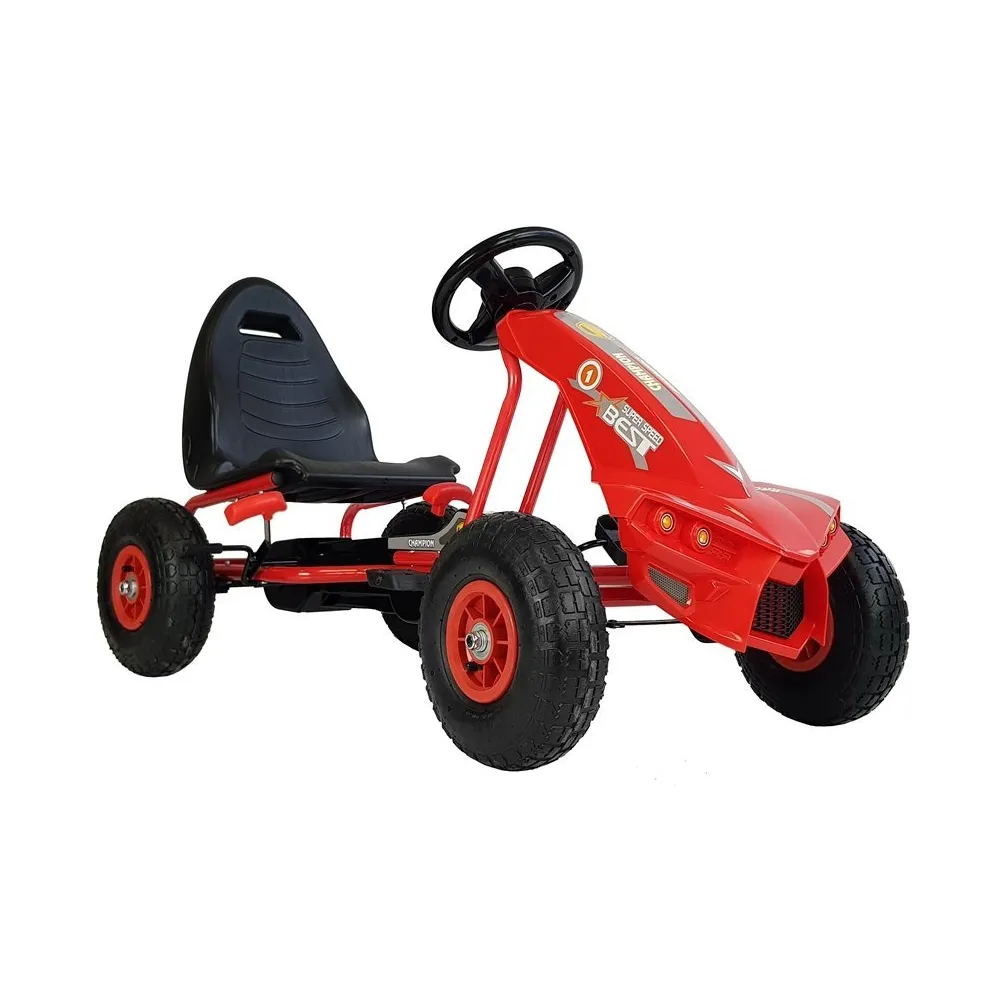Gokart na pedały A-18 w kolorze czerwonym dla dzieci