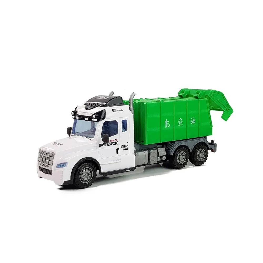 Śmieciarka R/C dla dzieci z wyraźnymi detalami i naklejkami