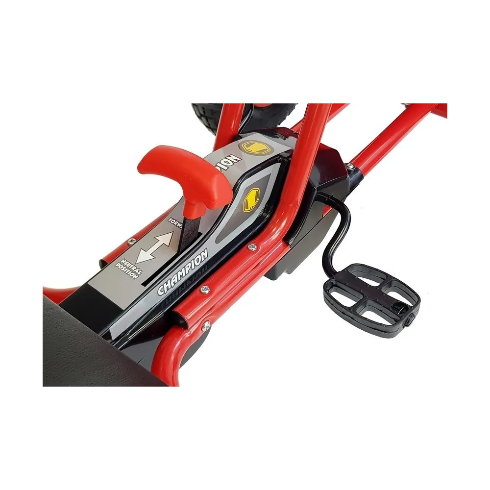 Gokart na pedały A-18 czerwony na tle białym