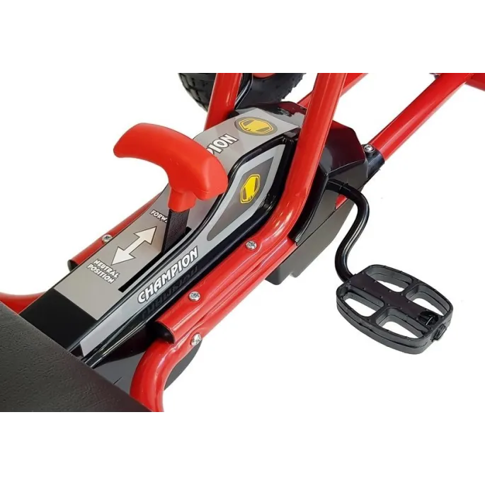 Gokart na pedały A-18 czerwony na tle białym