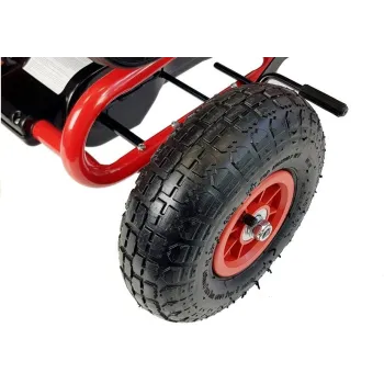 Czerwony gokart dziecięcy z ergonomiczną kierownicą