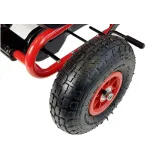 Czerwony gokart dziecięcy z ergonomiczną kierownicą