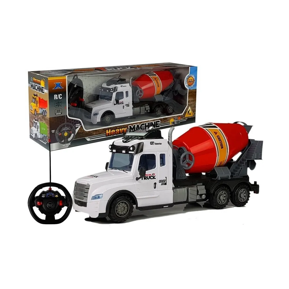 Zdalnie sterowana betoniarka dla dzieci na pilota w intensywnych kolorach