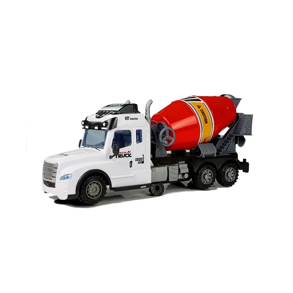 Realistyczna ciężarówka budowlana z czerwoną gruszką do zabawy