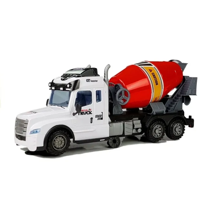 Realistyczna ciężarówka budowlana z czerwoną gruszką do zabawy