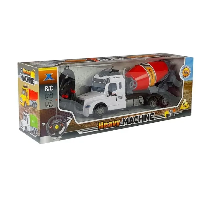 Model zdalnie sterowanej ciężarówki budowlanej o długości 37 cm