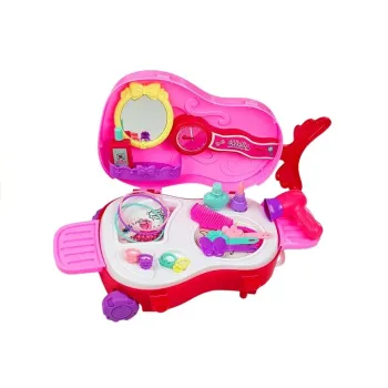 Zestaw akcesoriów kosmetycznych w walizce na kółkach dla dziewczynki