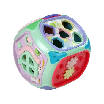 Telefon z klawiaturą na ścianie edukacyjnej kostki dla dzieci