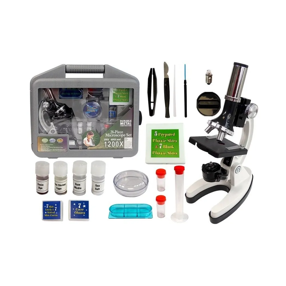 Mikroskop dziecięcy z zestawem akcesoriów w praktycznej walizce