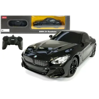 Czarne BMW Z4 Roadster Rastar 1:24 z pilotem w widoku z przodu