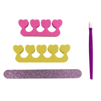 Separatory do palców i naklejki na paznokcie w dziecięcym zestawie