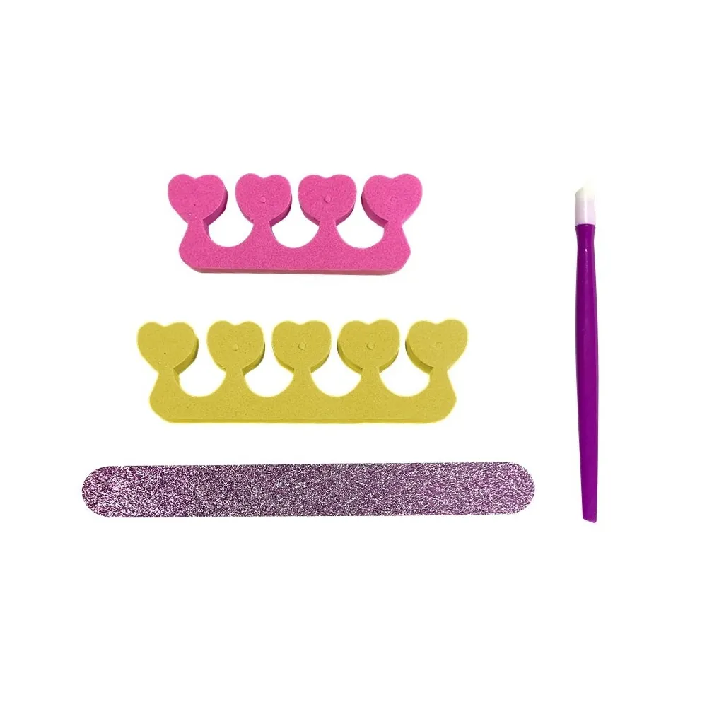 Separatory do palców i naklejki na paznokcie w dziecięcym zestawie