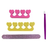 Separatory do palców i naklejki na paznokcie w dziecięcym zestawie