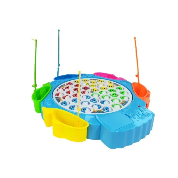 Plansza gry Łowienie Rybiek niebieska z kolorowymi rybkami do złowienia