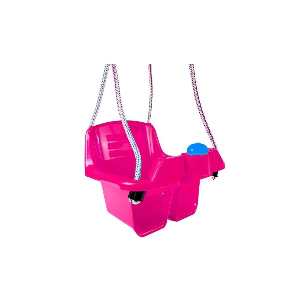 Różowa huśtawka kubełkowa dla dzieci na ogród i do domu