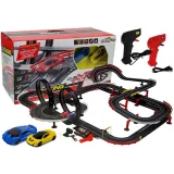 Duży tor wyścigowy dla dzieci z dwoma samochodzikami Turbo 1:43 i kontrolerami