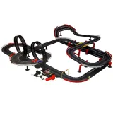 Zbliżenie na kontrolery prędkości dołączone do toru wyścigowego dla dzieci