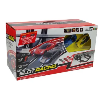 Tor samochodowy Turbo 1:43 po złożeniu z efektowną pętlą oraz licznikami