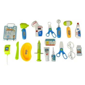 Zestaw Lekarski na Wózku Stolik Lekarski Doktor 17 Elementów EKG