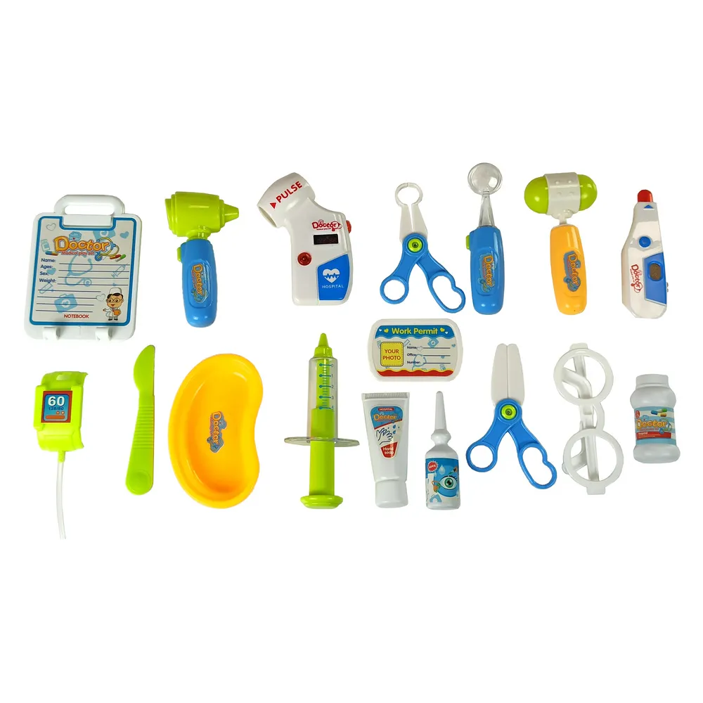 Zestaw lekarski z 17 akcesoriami do zabawy w doktora
